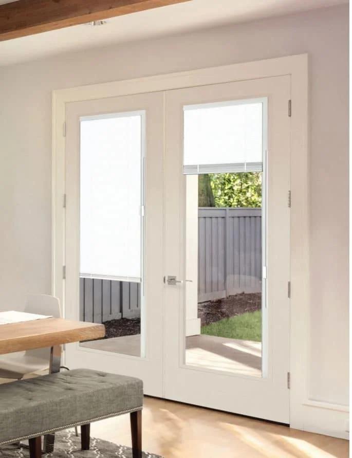 entry-door-glass-BBG1111-9 BBG1111 entry door glass installed by Jacksonville Doors & Windows, featuring built-in blinds for privacy and light control