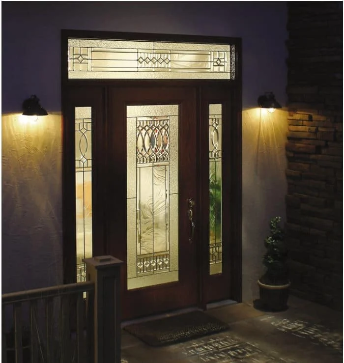 entry-doors-jacksonville-PRIS1917 PRIS1917 decorative glass entry door installed by Jacksonville Doors & Windows for added curb appeal.