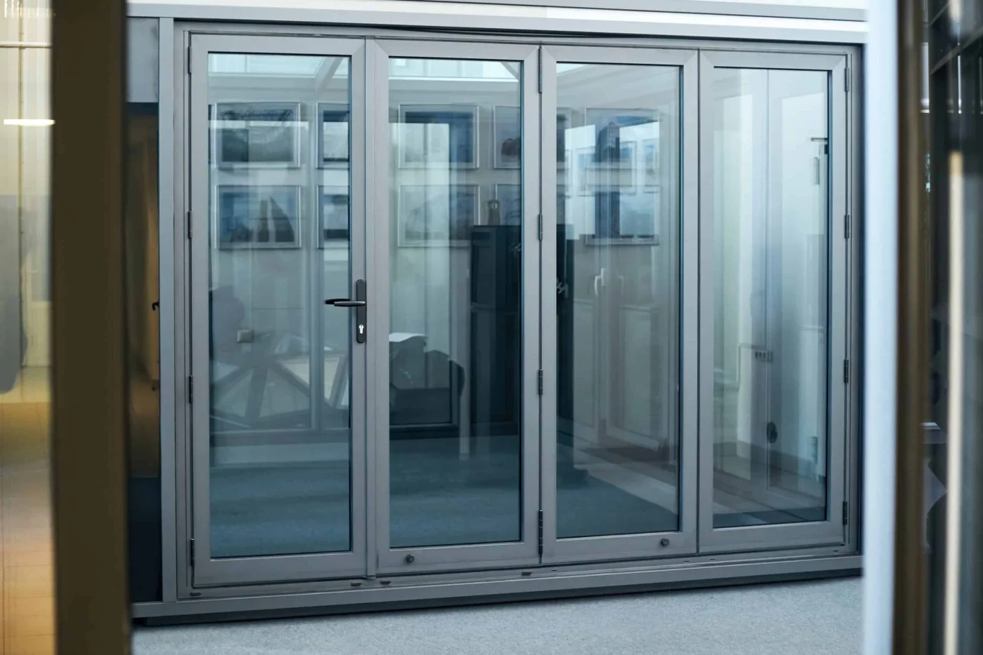 Aluminum Folding Door With Access To The Terrace.