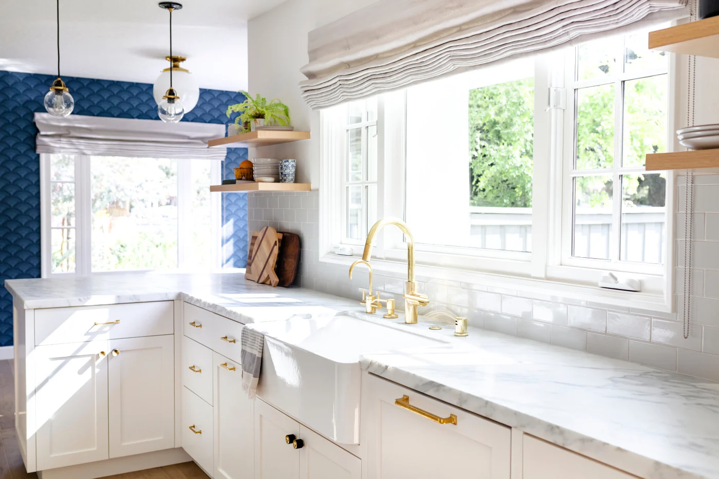 Kitchen window letting natural light