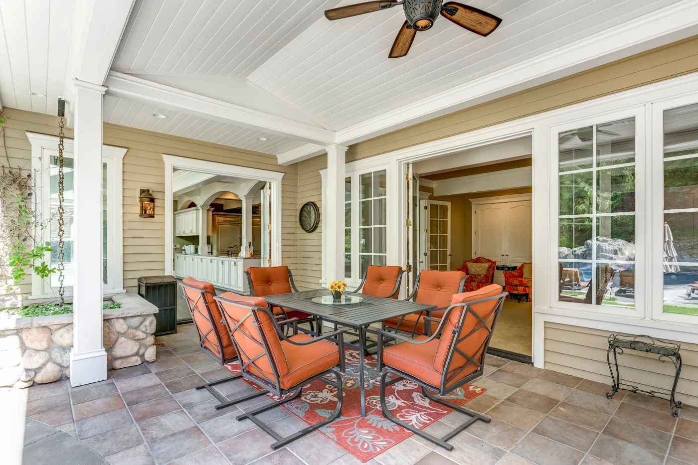 Patio with windows and patio door
