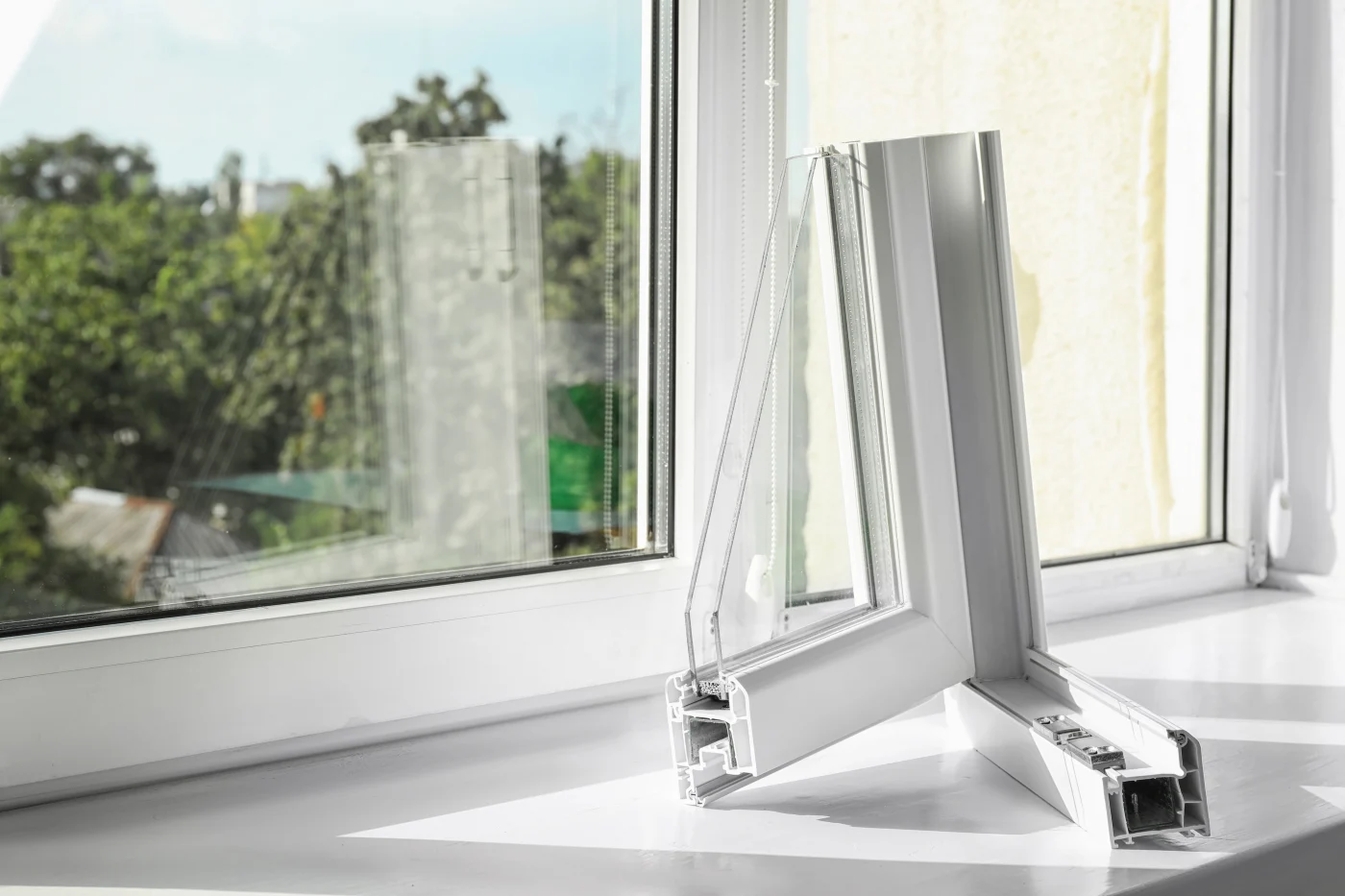 Window Replacement Part Breakdown San Marco, Fl By Jacksonville Windows And Doors Cut window showing parts and double pane