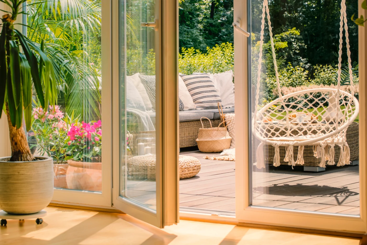 Lovely glass patio door