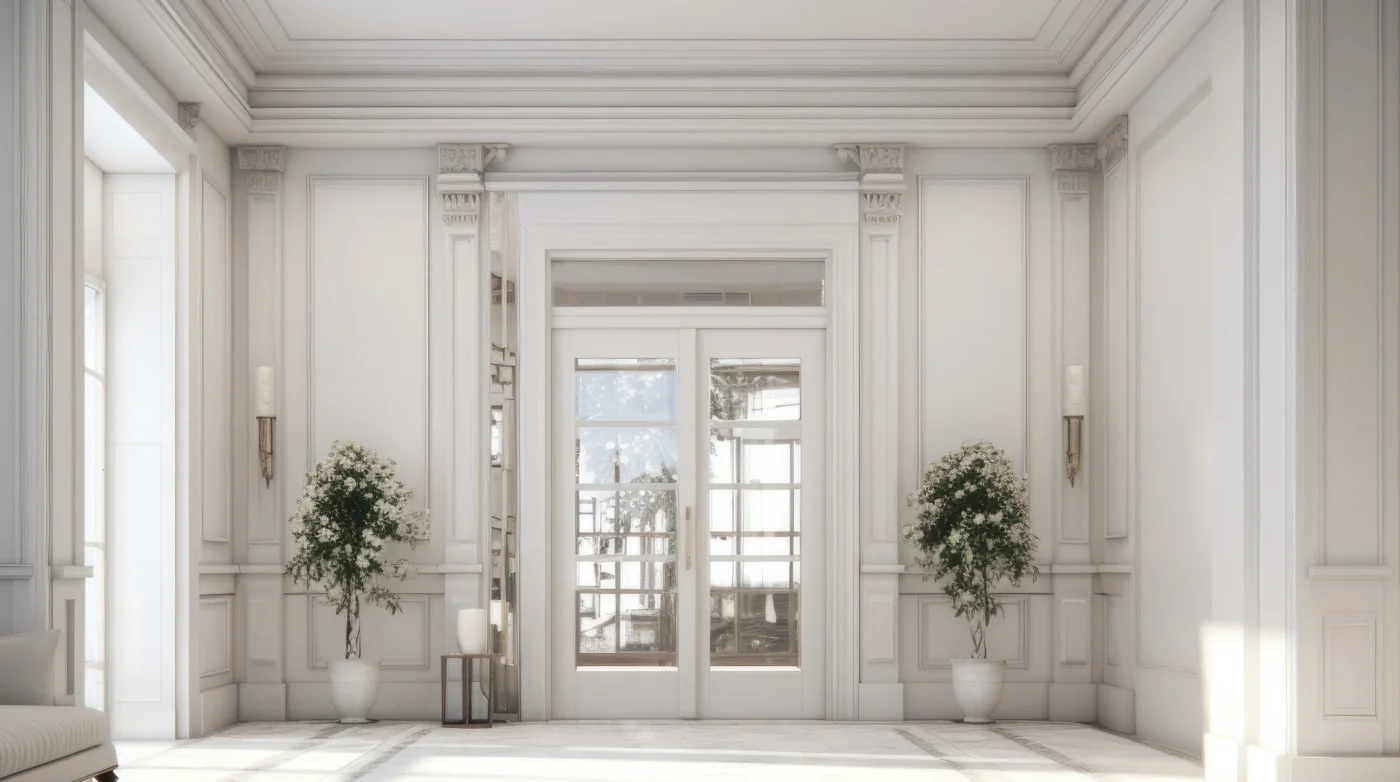 Stunning white French patio doors in a gorgeous Jacksonville, FL home Stunning white French patio doors in a gorgeous Jacksonville, FL home