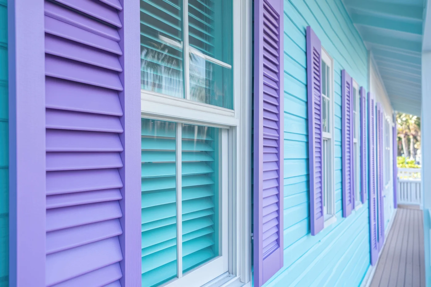 Replacement windows installed on vibrantly colored home