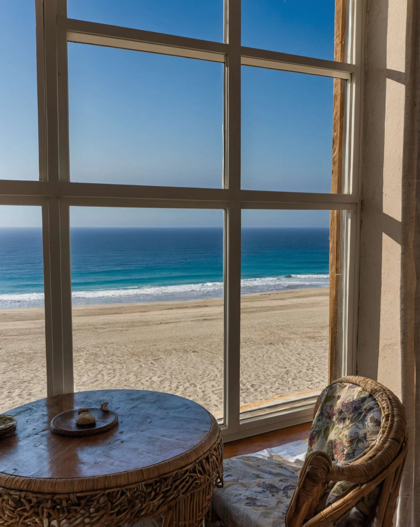 A beautiful view of the beach through hurricane-impact window replacements