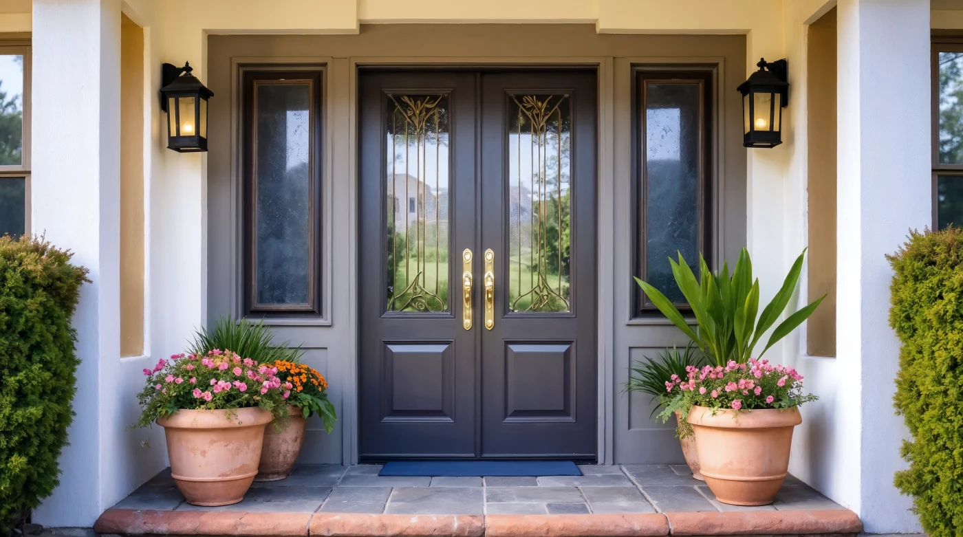 Superb Patio Doors in Jacksonville Beach, FL | Jacksonville Doors & Windows Double French doors on a Jacksonville Beach, FL home.